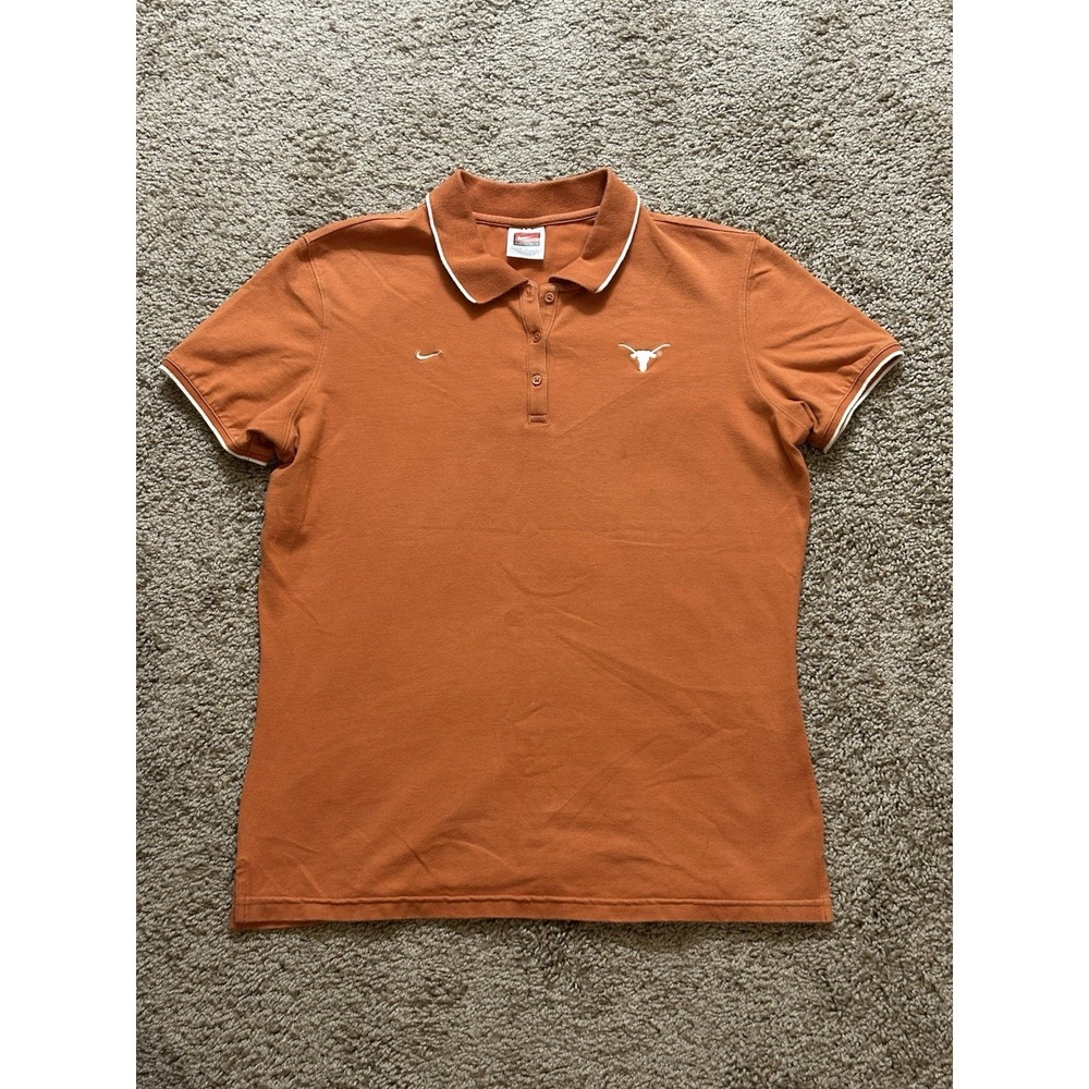 Girls‎ Nike NCAA Texas Longhorns Short Sleeve Polo - Youth Large 12/14